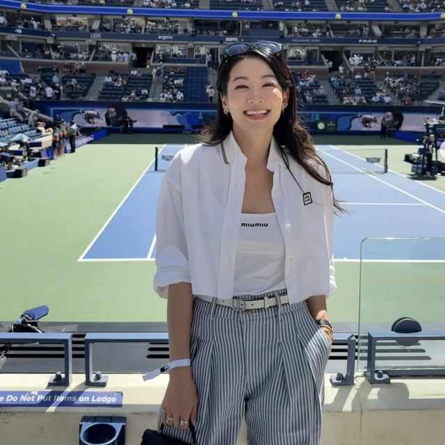 Arden Cho's Instagram post during the US open.