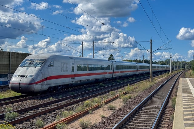 Der defekte ICE im Bahnhof von Ashausen.