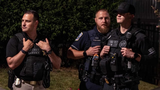 Donald Trump besucht die US Open, Secret Service sorgt für strenge Sicherheitskontrollen.