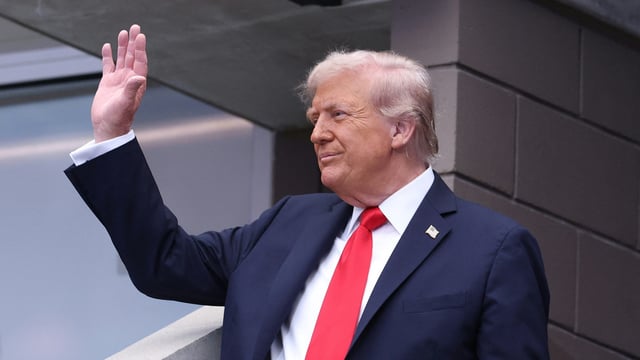 Donald Trump im Arthur Ashe Stadium