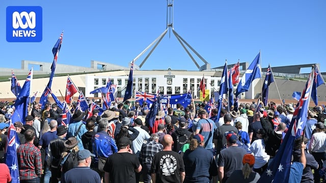 Anti-immigration rally Canberra