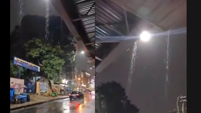 Screengrab from a viral video shot in Bengaluru’s Hebbal.