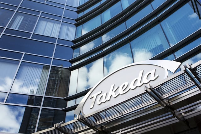 Takeda Pharmaceutical Company seen in Cambridge, Massachusetts, on Oct. 5, 2018. (Ruby Wallau for STAT)