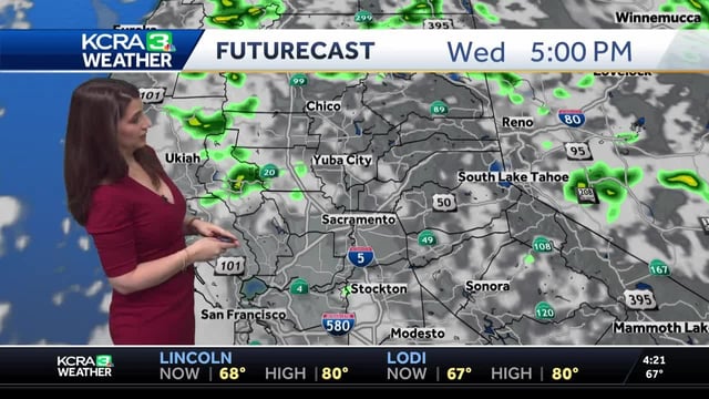 Cloudy skies and cooler temperatures are on tap today with a slight chance for showers in the higher terrain.