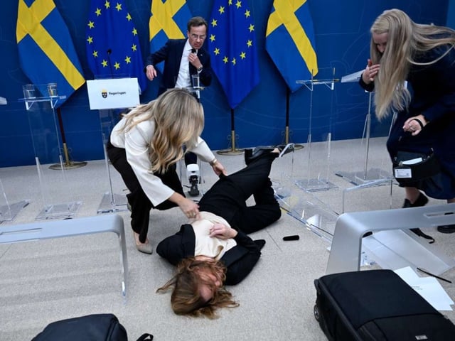 Elisabet Lann se desmayó cuando fue presentada como ministra de Salud de Suecia. (Especial)