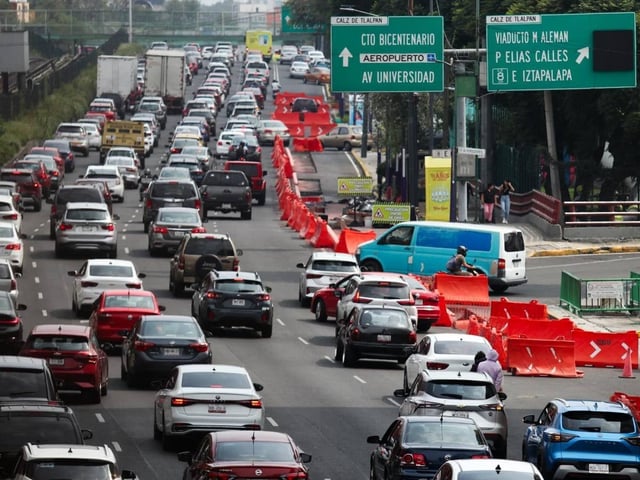 Ciclovía en Tlalpan.