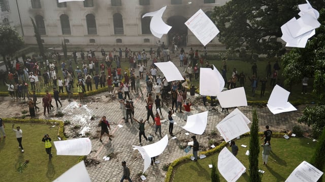 Nepal's youth is protesting against Monday's killing of 19 people after anti-corruption demonstrations that were triggered by a social media ban, in Kathmandu.