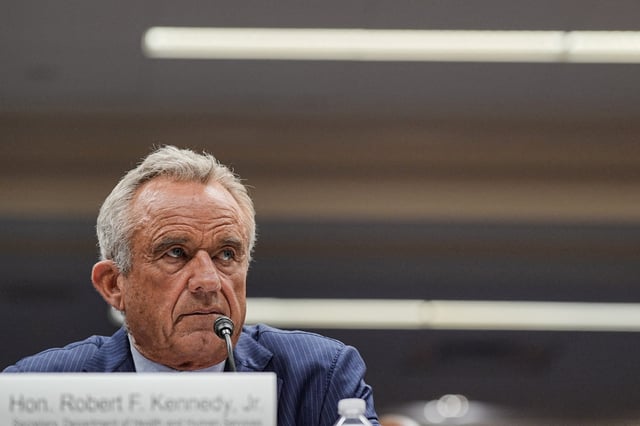 Health and Human Services Secretary Robert F. Kennedy Jr. testifies at a Senate hearing in Washington, DC, on May 20, 2025.