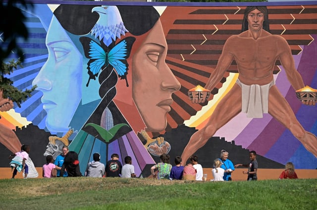 Children participate in a summer camp at La Alma Lincoln Park in Denver on Friday, July 25, 2025. (Photo by Hyoung Chang/The Denver Post)