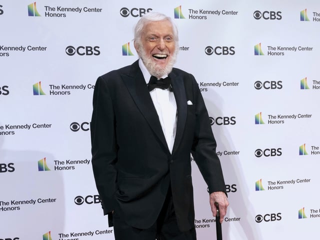 FILE - Honoree Dick Van Dyke attends the 43nd Annual Kennedy Center Honors at The Kennedy Center on May 21, 2021, in Washington. (AP Photo/Kevin Wolf, File)