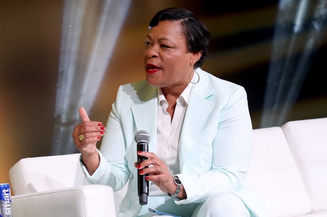 NEW ORLEANS, LOUISIANA - JULY 06: LaToya Cantrell speaks onstage during the 2025 ESSENCE Festival Of Culture presented by Coca-Cola - Day 3 at Ernest N. Morial Convention Center on July 06, 2025 in New Orleans, Louisiana.  (Photo by Arturo Holmes/Getty Images for ESSENCE)