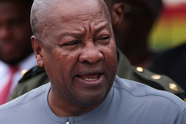 Ghana's President John Dramani Mahama inaugurates the GoldBod task force to fight gold smuggling and secure Ghana's gold value chain in Accra, Ghana. July 8, 2025. REUTERS/Francis Kokoroko/File Photo