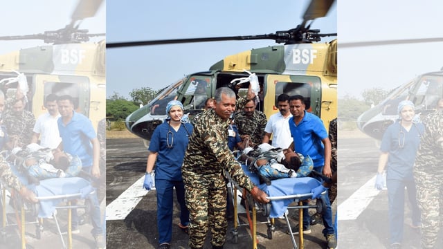 A CRPF jawan is being airlifted for treatment | File Photo | ANI