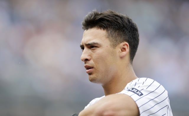 NEW YORK, NEW YORK - SEPTEMBER 06: Anthony Volpe #11 of the New York Yankees in action against the Toronto Blue Jays at Yankee Stadium on September 06, 2025 in New York City. The Yankees defeated the Blue Jays 3-1. (Photo by Jim McIsaac/Getty Images)