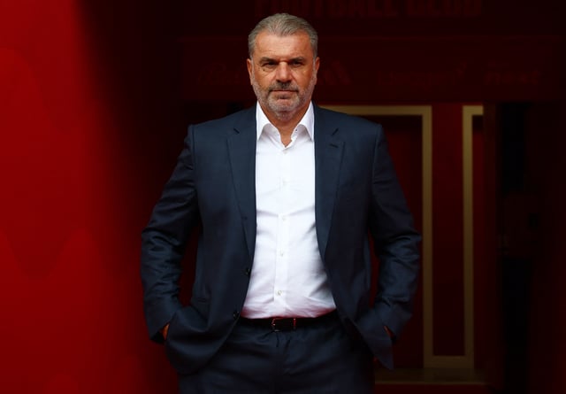 Soccer Football - Nottingham Forest unveil new manager Ange Postecoglou - The City Ground, Nottingham, Britain - September 11, 2025 New Nottingham Forest manager Ange Postecoglou poses for a photograph inside the stadium Action Images via Reuters/Matthew Childs
