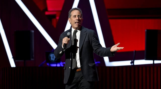 Jerry Seinfeld performs during the 18th Annual Stand Up For Heroes Benefit Presented By Bob Woodruff Foundation And New York Comedy Festival at David Geffen Hall on November 11, 2024 in New York City. (Valerie Terranova/Getty Images for Bob Woodruff Foundation)