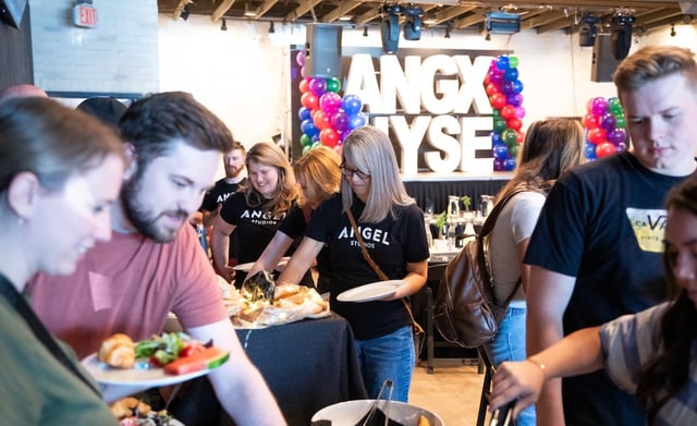 An Angel Studios celebration held to commemorate making it onto the New York Stock Exchange.