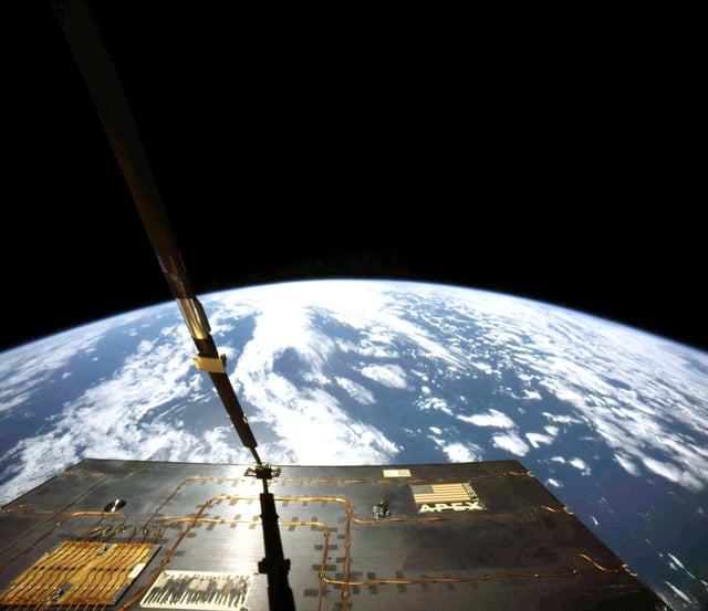 Selfie of Apex's Aries SN1 satellite on orbit. Photo: Apex
