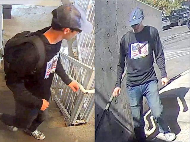 Esta combinación de imágenes difundidas por la Oficina Federal de Investigaciones (FBI) el 11 de septiembre de 2025 y creadas el mismo día muestra fotografías de una persona de interés en la investigación por el asesinato de Charlie Kirk, ocurrido el 10 de septiembre de 2025 en la Universidad del Valle de Utah, en Orem.