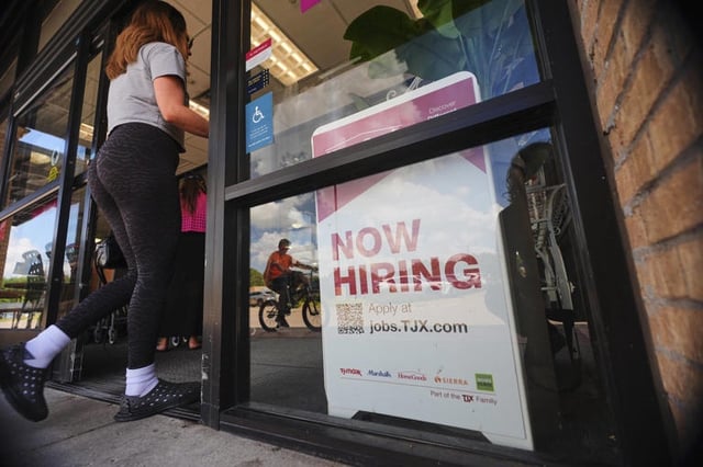 The Federal Reserve Bank of New York said a recent poll showed that confidence in landing a new job hit a record low with a perceived probability of finding a new job in the next three months at 44.9%. That's the lowest since it started asking about the subject in 2013. (LM OTERO/AP FILE)