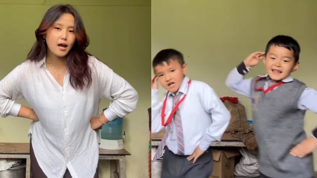 The teacher and students danced together to ‘Jutti Meri’ by Neha Bhasin.