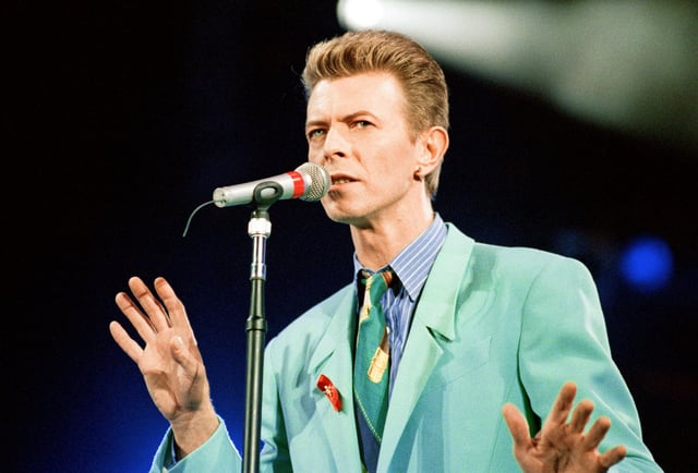 David Bowie performing at The Freddie Mercury Tribute Concert for Aids Awareness, at Wembley Stadium, Picture taken Easter Monday, 20th April 1992.
