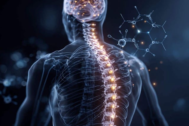 The uptake of 18F-SynVesT-1 in the amygdala and cerebellum was also lower in spinal cord injury rats, and ex vivo DTI analysis revealed fiber damage in the internal capsule and somatosensory cortex. Credit: Neuroscience News