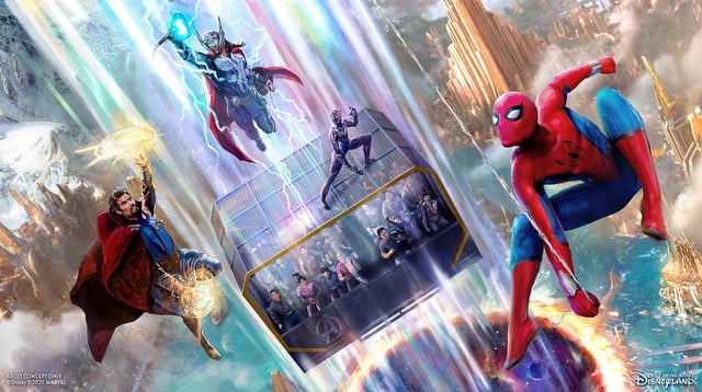 Concept Art Revealed for NEW Spider Man “Tower of Terror” Ride at Hong Kong Disneyland