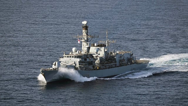 HMS Richmond is part of a carrier strike group in the Indo-Pacific region