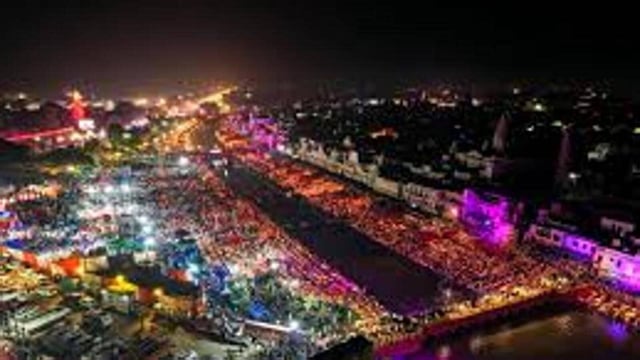 During the Deepotsav celebrations in Ayodhya in 2024, a total of 25,12,585 (2.51 million) diyas were lit along the banks of the Saryu river, setting a Guinness World Record. (FILE PHOTO)