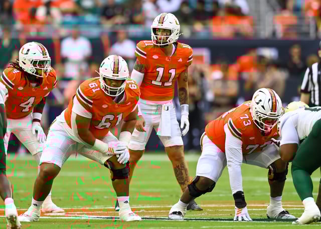 David Lebowitz, Contributing Photographer/ Sixth-Year Redshirt Senior Carson Beck Surveys the defense againt USF on Saturday, September 13.