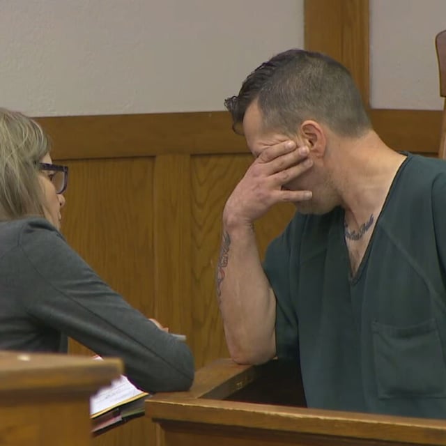 Accused police impersonator Michael Scaletta-Teates appears in Kitsap County Superior Court on Sept. 8, 2025. (KOMO)
