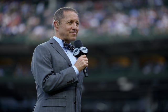 CHICAGO, ILLINOIS - JULY 19: Ken Rosenthal hosts a pregame segments of a FoxSports broadcast between the Chicago Cubs and the Boston Red Sox at Wrigley Field on July 19, 2025 in Chicago, Illinois. (Photo by Matt Dirksen/Getty Images)