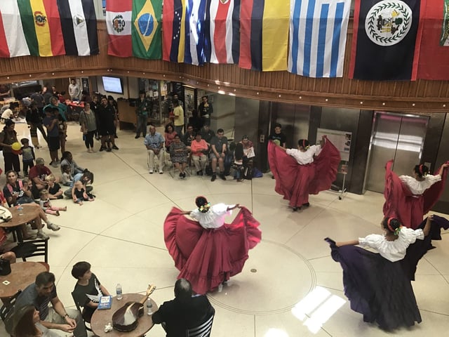 Monroe County Public Library patrons celebrate Hispanic Heritage Month at Hispanic Heritage Day. This year’s event is 2-4 p.m. Sunday in the atrium at the main library. Enjoy a mariachi band, caricature artist, dancers, food and more. Drop in. For all ages. (Courtesy photo)