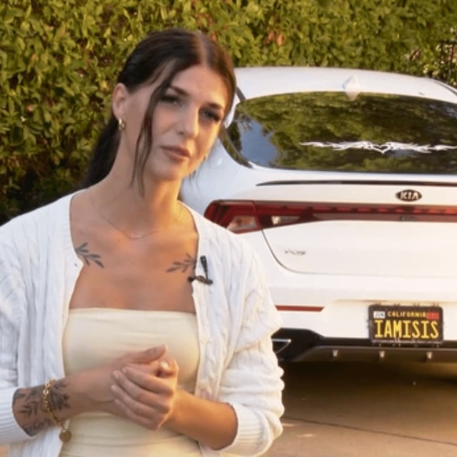 After a few years of having a license plate that reads I AM ISIS, a woman has now received a letter telling her that she has to change it. (KCRA/CNN Newsource)