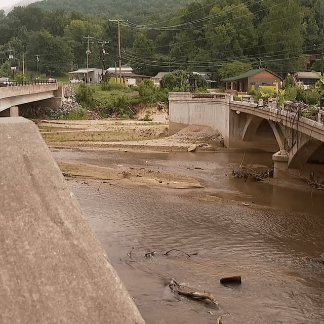 AUG. 8, 2025 - The Flowering Bridge after Hurricane Helene in Lake Lure, N.C. (Photo: WLOS Staff)