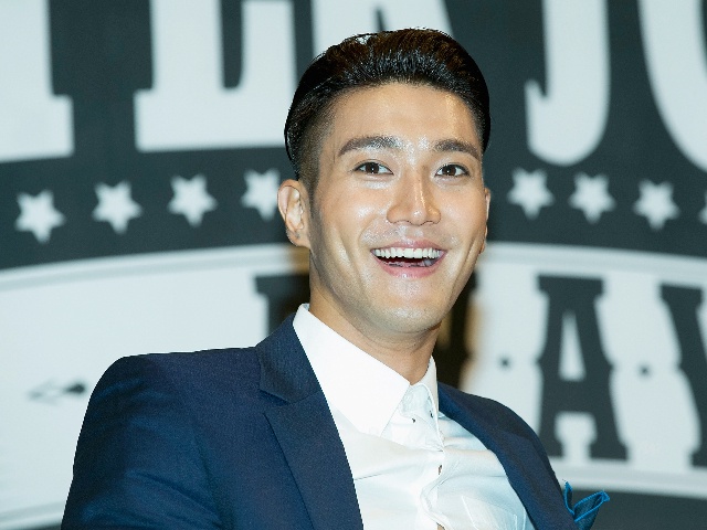 attends the press conference for Super Junior's 7th Album 'MAMACITA' at Imperial Palace Hotel on August 28, 2014 in Seoul, South Korea.