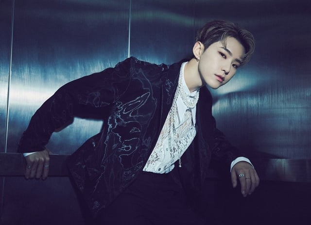 Seventeen's Hoshi is seen in this photo provided by Pledis Entertainment. (PHOTO NOT FOR SALE) (Yonhap)