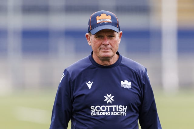 EDINBURGH, SCOTLAND - MAY 12: Edinburgh Head Coach Sean Everitt during an Edinburgh Rugby training session at the Hive Stadium, on May 12, 2025, in Edinburgh, Scotland. (Photo by Mark Scates/SNS Group via Getty Images)
