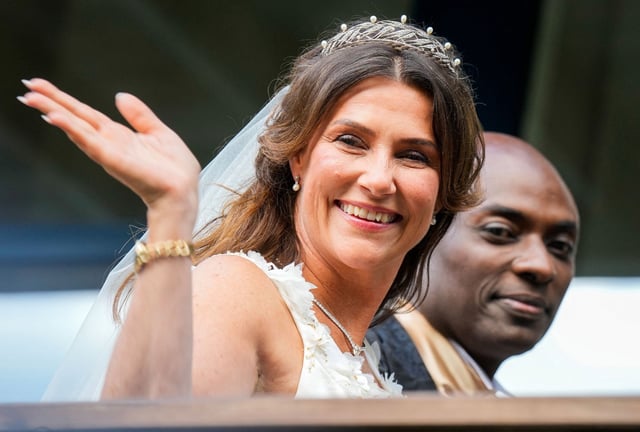 Märtha Louise de Noruega y Durek Verrett  se casaron en 2024 (Foto: AFP)