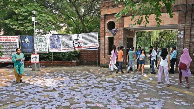 ABVP, NSUI clash at KMC College on final day of DUSU campaigning