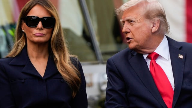 US President Donald Trump and first lady Melania Trump.