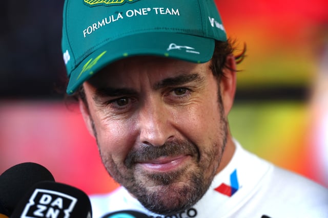 Ninth placed qualifier Fernando Alonso of Spain and Aston Martin F1 Team is interviewed during qualifying ahead of the F1 Grand Prix of Italy at Autodromo Nazionale Monza on September 06, 2025 in Monza, Italy.