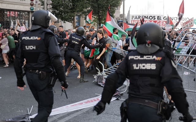 Lors de la dernière étape de la Vuelta, le 14 septembre à Madrid. 