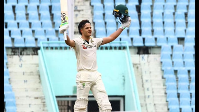 Konstas’ 109-run knock came off 144 balls with the help of 10 boundaries and three sixes. (Deepak Gupta/HT)