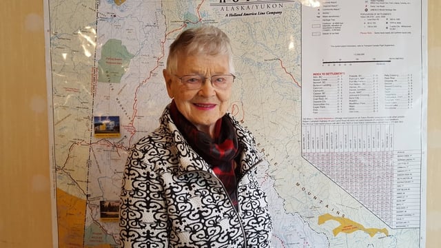 Ione Christensen, seen here in 2018, has died. She was a former commissioner and senator of the Yukon, the first woman to be mayor of Whitehorse, a member of the Order of Canada and the Order of Yukon, and described by almost all who knew her as a 'trailblazer.'