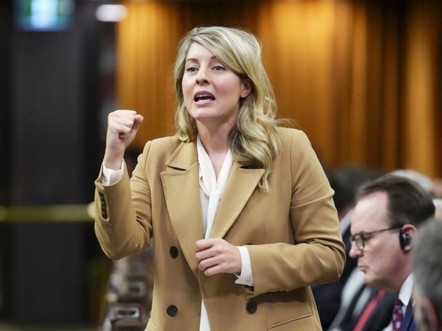  Minister of Industry Melanie Joly rises during question period in House of Commons on Parliament Hill in Ottawa on Thursday, May 29, 2025.