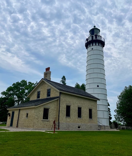 The Cana Island Lighthouse keeper gave one of the biggest clues to where the ship sank 139 years ago. They reported seeing the masts of the King protruding from the water after it sank. The lighthouse, pictured on June 29, 2025, is located in Baileys Harbor, Wisconsin.