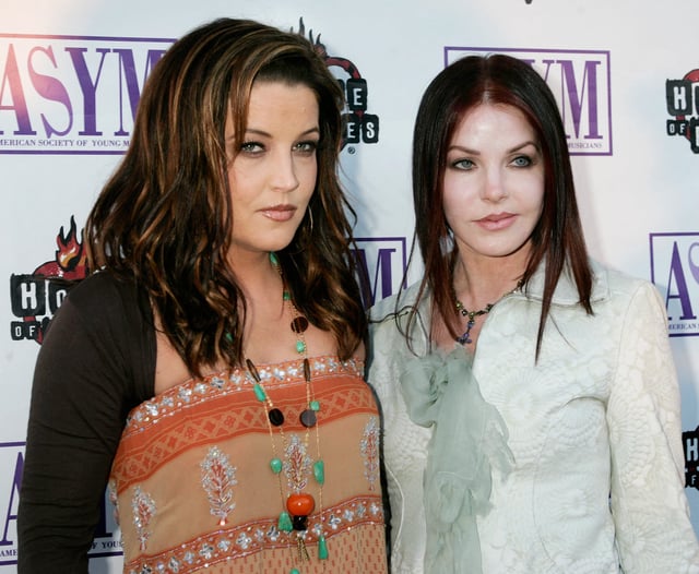 Lisa Marie Presley, left, and Priscilla Presley arrive at the American Society of Young Musicians' benefit concert and awards show at the House of Blues in Los Angeles on June 9, 2005.