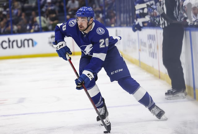 Nick Paul, Tampa Bay Lightning (Photo by Mark LoMoglio/NHLI via Getty Images)